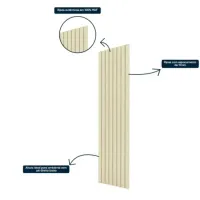 Kit 2 Placas Painel Ripado Nobre 49,6 + 49,6 cm Off White – GELIUS - Foto 2