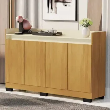 Buffet 4 Portas Real Mel/Pérola – MÓVEIS PRIMUS