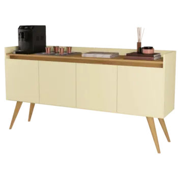 Buffet 4 Portas Gold Pérola/Mel – MÓVEIS PRIMUS - Foto 2