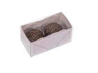 Caixa basic (2 doces) Branco - Pct c/ 10 unidades - 8 cm x 4 cm x 4 cm