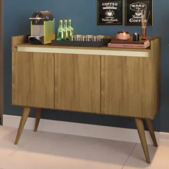 Buffet 3 Portas Gold Mel/Pérola – MÓVEIS PRIMUS