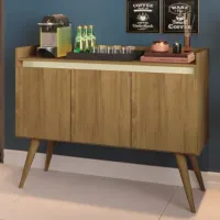 Buffet 3 Portas Gold Mel/Pérola – MÓVEIS PRIMUS
