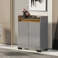 Buffet 2 Portas Real Cinza/Mel – MÓVEIS PRIMUS