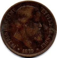 1879 - 40 Réis - Moeda Brasil Império