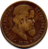 1879 - 40 Réis - Moeda Brasil Império