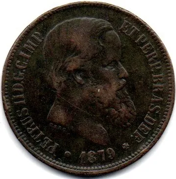 1879 - 40 Réis - Moeda Brasil Império