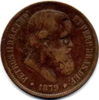 1879 - 40 Réis - Moeda Brasil Império