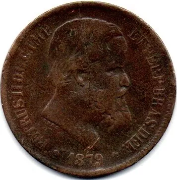 1879 - 40 Réis - Moeda Brasil Império