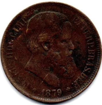 1879 - 40 Réis - Moeda Brasil Império Imagem