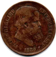 1880 - 40 Réis - Moeda Brasil Império