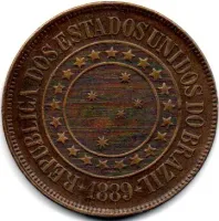1889 - 40 Réis - Moeda Brasil