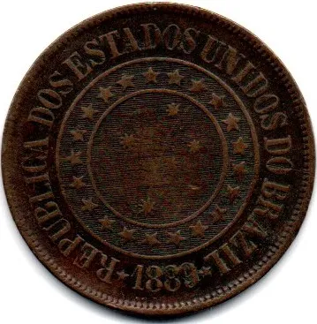 1889 - 40 Réis - Moeda Brasil