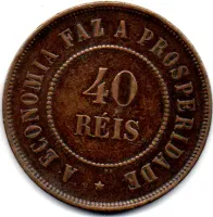 1889 - 40 Réis - Moeda Brasil - Foto 2