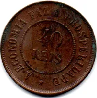 1908 - 40 Réis - Moeda Brasil - Foto 2