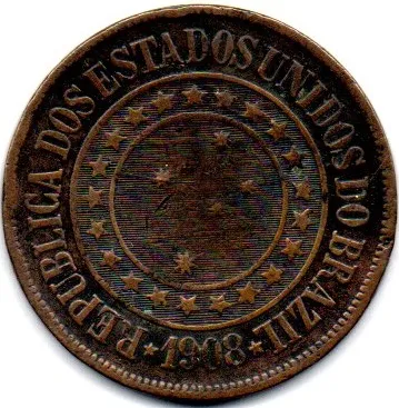 1908 - 40 Réis - Moeda Brasil