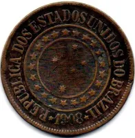 1908 - 40 Réis - Moeda Brasil