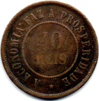 1908 - 40 Réis - Moeda Brasil - Foto 2