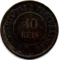 1908 - 40 Réis - Moeda Brasil - Foto 2