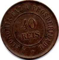 1908 - 40 Réis - Moeda Brasil - Foto 2