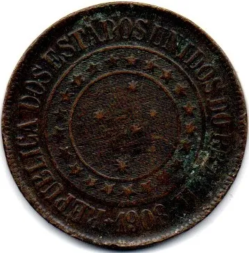 1908 - 40 Réis - Moeda Brasil