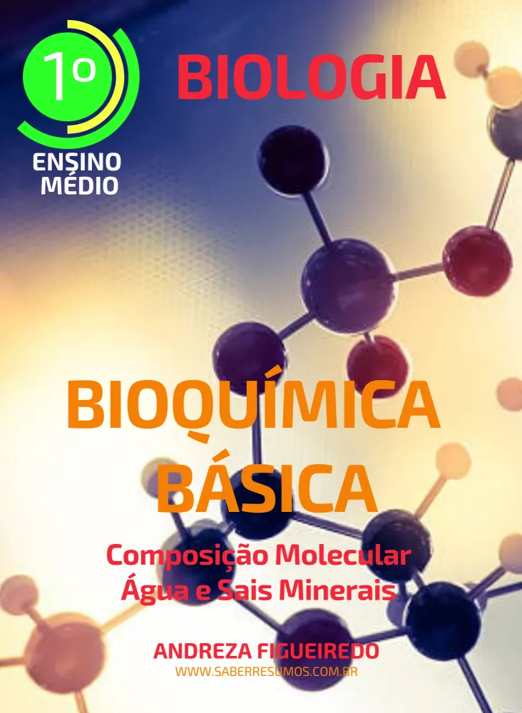 667 - Biologia - Bioquímica Básica - Composição Molecular - Água e Sais Minerais - 1º ano do Ensino Médio - PDF com 41 páginas