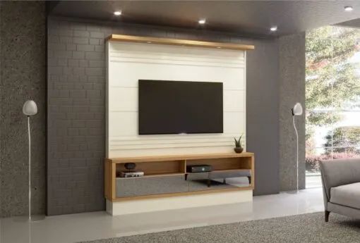 Home até 65? Sara TB178E Off White/Freijó – DALLA COSTA Imagem