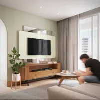 Home até 65? Creta TB303E Off White/Freijó – DALLA COSTA