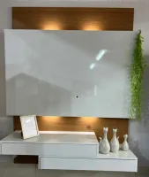 Home até 55? Flora TB120L Off White/Freijó – DALLA COSTA - Foto 3