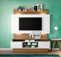 Estante Home até 65? Vera TB112L Off White/Freijó – DALLA COSTA - Foto 2