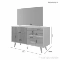 Rack até 43? Carinho Cinamono/Preto – JCM MOVELARIA - Foto 3