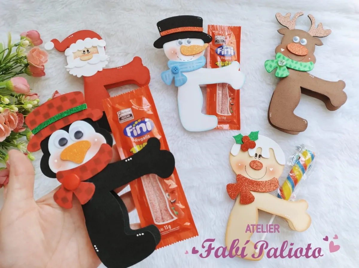 G1.745 Gabarito de Moldes  em MDF  Agarradinhos Natalinos Imagem