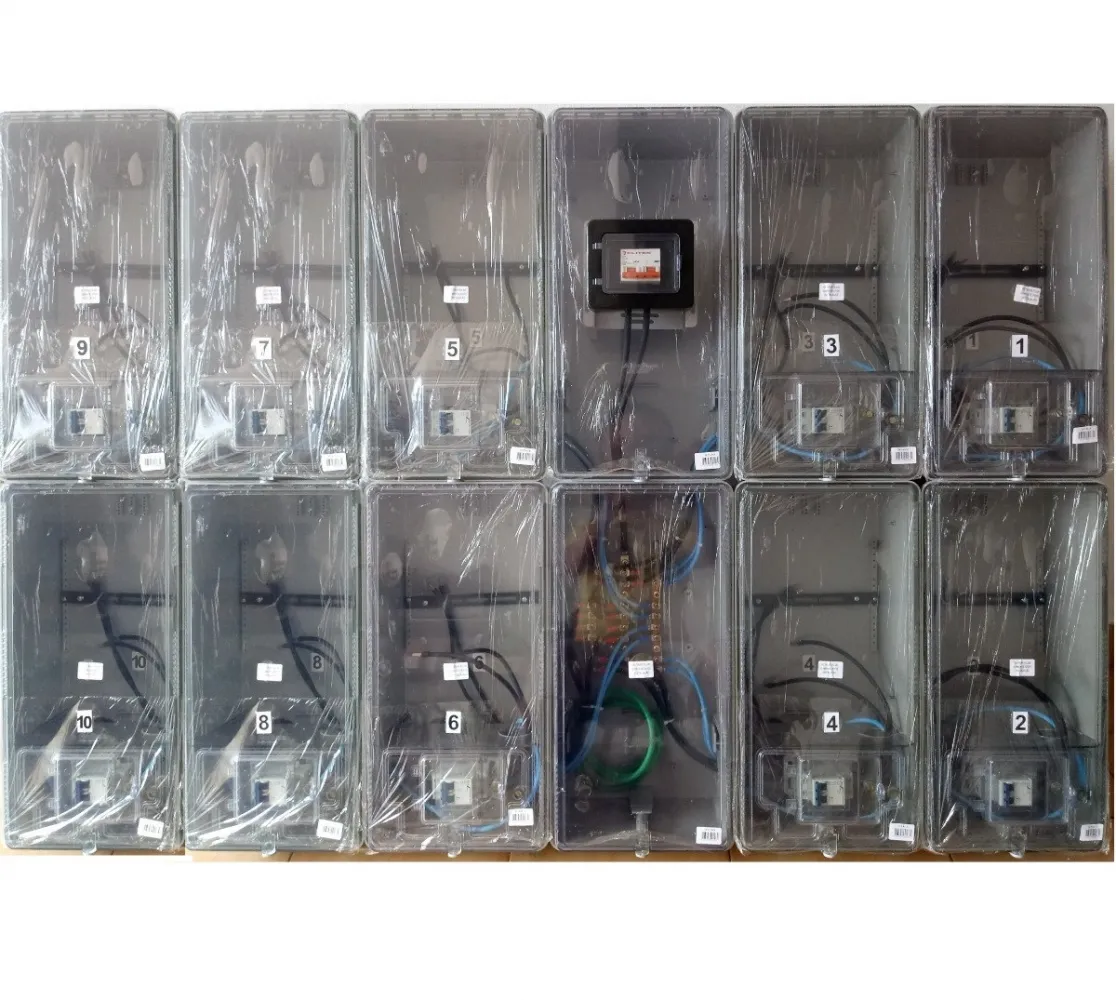 Caixa de Luz  para 12 Relogios PADRAO ENEL - KIT COMPLETO PADRÃO ELETROPAULO PARA 12 MEDIDORES BIFÁSICO (POLICARBONATO) COM CABO 50MM Imagem