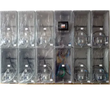 Caixa de Luz  para 12 Relogios PADRAO ENEL - KIT COMPLETO PADRÃO ELETROPAULO PARA 12 MEDIDORES BIFÁSICO (POLICARBONATO) COM CABO 50MM
