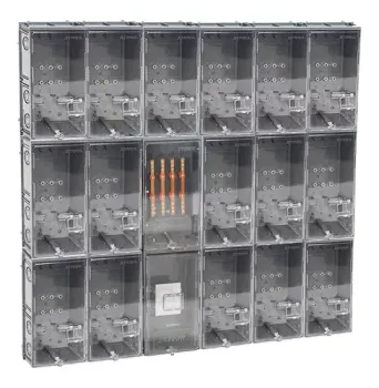 Caixa de Luz  para 24 Relogios PADRAO ENEL - KIT COMPLETO PADRÃO ELETROPAULO PARA 24 MEDIDORES BIFÁSICO (POLICARBONATO) COM CABO 50MM