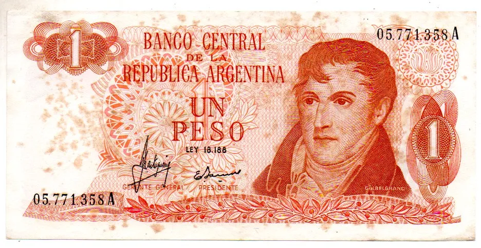Argentina - 1 Peso - Cédula Estrangeira