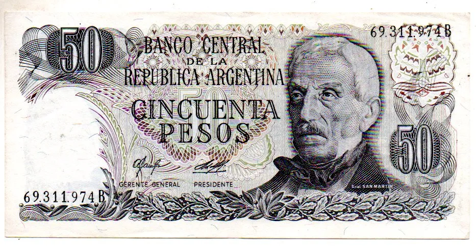 Argentina - 50 Pesos - Cédula Estrangeira