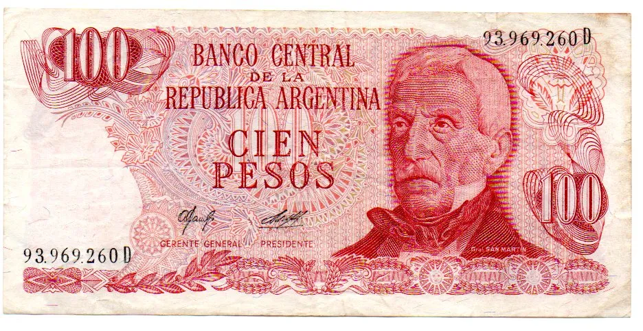 Argentina - 100 Pesos - Cédula Estrangeira