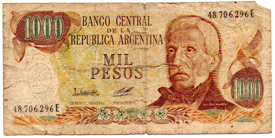 Argentina - 1000 Pesos - Cédula Estrangeira