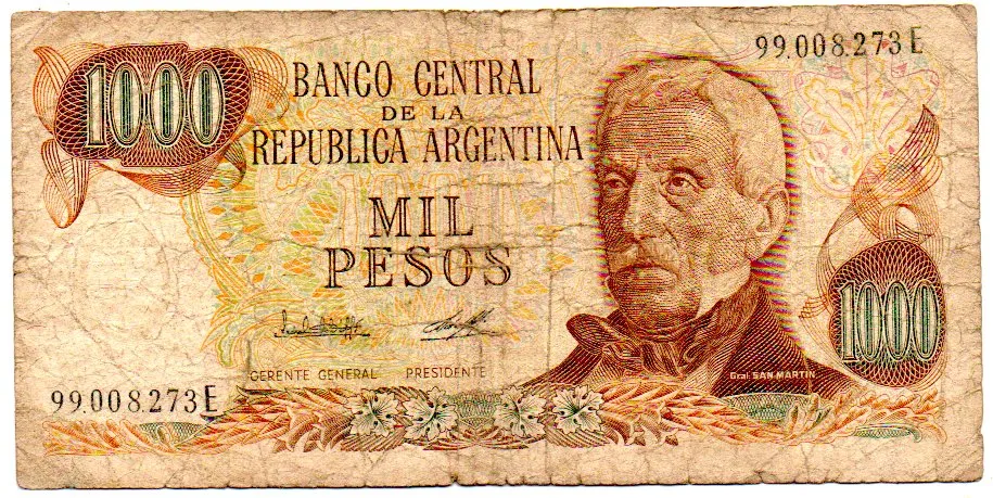 Argentina - 1000 Pesos - Cédula Estrangeira