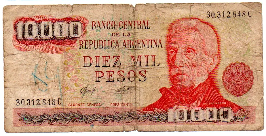 Argentina - 10000 Pesos - Cédula Estrangeira