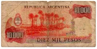 Argentina - 10000 Pesos - Cédula Estrangeira - Foto 2