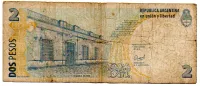 Argentina - 2 Pesos - Cédula Estrangeira - Foto 2