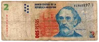 Argentina - 2 Pesos - Cédula Estrangeira