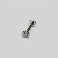 Labret  AÇO CIRÚRGICO 1.2mm com PEDRA ANATÕMICA PUSH PIN ACO11 - Foto 3