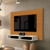 Painel até 43? Fox New Cedro/Off White – EDN MÓVEIS