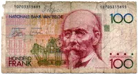 Bélgica - 100 Francs - Cédula Estrangeira