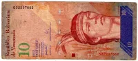Venezuela - 10 Bolívares - Cédula Estrangeira