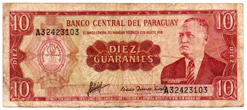 Paraguai - 10 Pesos - Cédula Estrangeira