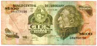Uruguai - 100 Nuevos Pesos - Cédula Estrangeira