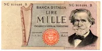 Itália - 1000 Lire - Cédula Estrangeira